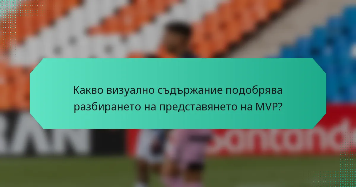 Какво визуално съдържание подобрява разбирането на представянето на MVP?